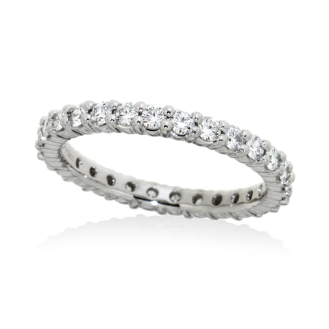Diamond eternity band with 1ct brilliant cut diamond in platinum -  Paddington Jeweller - OJ Co
