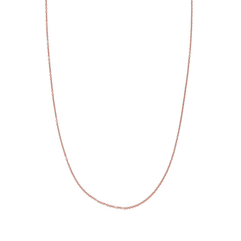 1.2mm Tiffany chain in 9kt rose gold, delicate everyday necklace