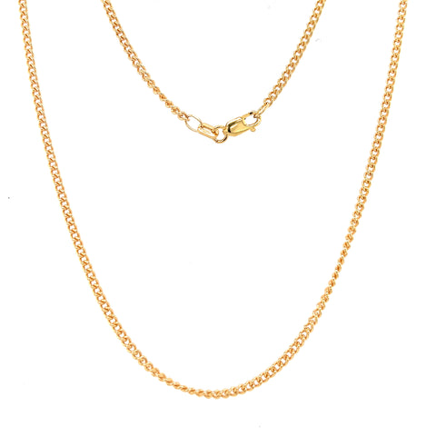 9kt Yellow Gold Round Curb 70cm Chain, 8.1gr 2.1mm -  Paddington Jeweller - Ojco