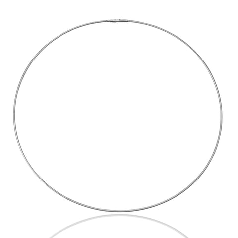 9kt White Gold 1.30mm Cable Chain, 42cm -  Paddington Jeweller - OJ Co