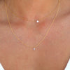 NOM Single Diamond Letter Necklace in 9kt Gold -Paddington Jeweller - Ojco