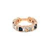 Custom Madefor Ashlea Roach - 9K RG/WG Sapphire & Diamond Twin eternity rings(Most of diamonds & Sapphire provided by Customer) -Paddington Jeweller - OJ Co
