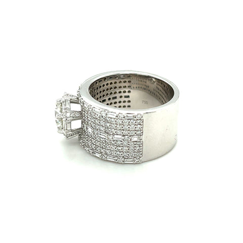 Custom Made for Sally - 18kt white gold diamond statement ring -  Paddington Jeweller - OJ Co