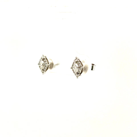 Custom Made for Sally - 18kt white gold diamond earrings -  Paddington Jeweller - OJ Co