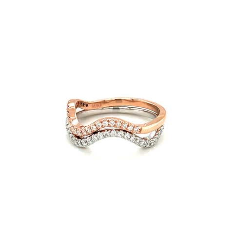 SANDY - 0.095ct Diamond Wave Ring -  Paddington Jeweller - OJ Co