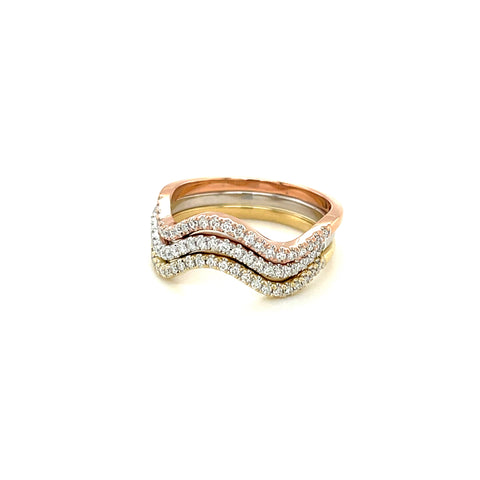 SANDY - 0.095ct Diamond Wave Ring -  Paddington Jeweller - OJ Co