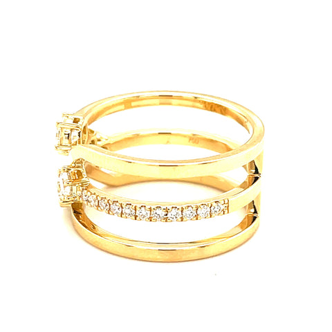 Custom Made  for Maryanne- 18KYG Diamond Cocktail Ring ( Main diamonds provided by Customer) -  Paddington Jeweller - OJ Co