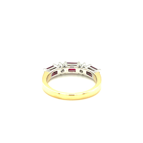 Custom Made for Sue - 18ktYellow and White Gold Ruby and Diamond Ring ( Customer Diamonds) -  Paddington Jeweller - Ojco