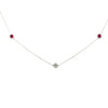 Custom made for Rebecca- 9kt White Gold Ruby and DiamondNecklace ( customers Rubies and Diamonds) -Paddington Jeweller - Ojco