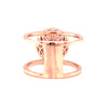 Custom Made- 9kt Rose Gold Pink Tourmarine and Diamond Ring -Paddington Jeweller - Ojco