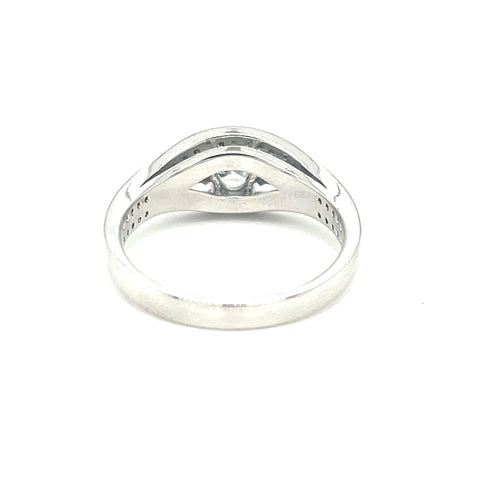 Custom Made for Janice - 18 Karat White Gold Diamond Cocktail Ring (3 of main Diamonds + some melee provided by Customer) -  Paddington Jeweller - Ojco