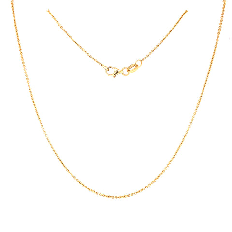 9Kt Yellow Gold Chain  42CM 1MM TRace link -  Paddington Jeweller - OJ Co