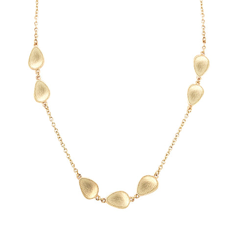 Tear Drop Discs Necklace in 9kt Yellow Gold, 45cm -  Paddington Jeweller - OJ Co
