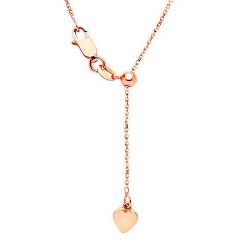 9kt Rose Gold 1.5mm 47cm Diamond Cut Oblong Adjustable Chain -  Paddington Jeweller - OJ Co