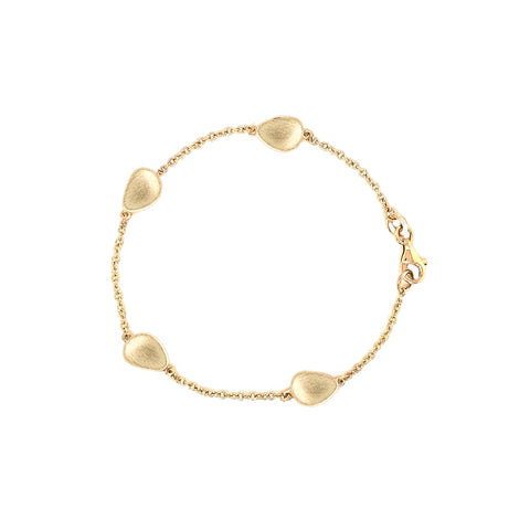 Tear Drop Discs Bracelet in 9kt Yellow Gold, 19cm -  Paddington Jeweller - OJ Co
