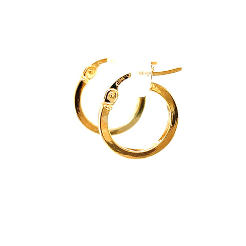 9kt Yellow Gold 10mm Square Tube Hoop Earrings -  Paddington Jeweller - OJ Co