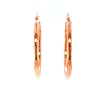9kt Rose Gold 30x2.5mm Plain Hoop Earrings -Paddington Jeweller - OJ Co