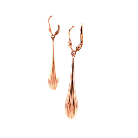 Tear Drop Dangle Continental Clip Earrings in 9kt Rose Gold -  Paddington Jeweller - OJ Co