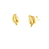 9kt Yellow Gold Leaf Studs Earrings -Paddington Jeweller - OJ Co