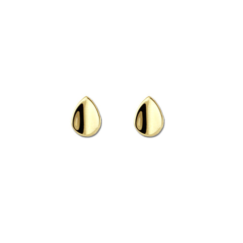 9kt Yellow Gold Curved Tear Drop Studs Earrings -  Paddington Jeweller - Ojco