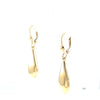 9kt yellow gold tear drop shaped drop earrings -Paddington Jeweller - Ojco