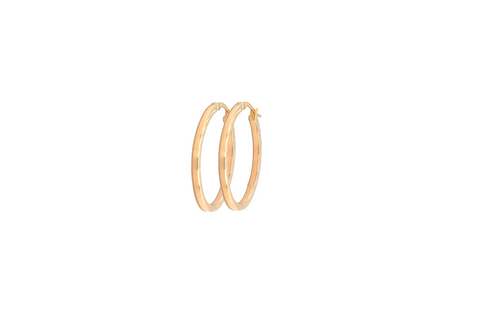 9kt Yellow  Gold 30x2mm Oval  Hoops -  Paddington Jeweller - Ojco