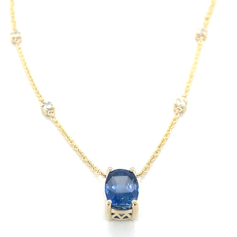 Leila Sapphire Necklace  -CM -  Paddington Jeweller - Ojco