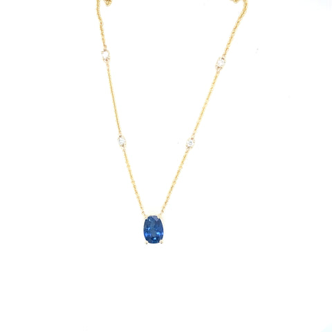 Leila Sapphire Necklace  -CM -  Paddington Jeweller - Ojco
