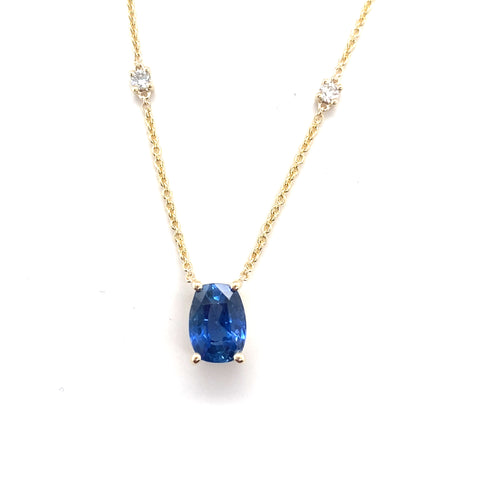 Leila Sapphire Necklace  -CM -  Paddington Jeweller - Ojco