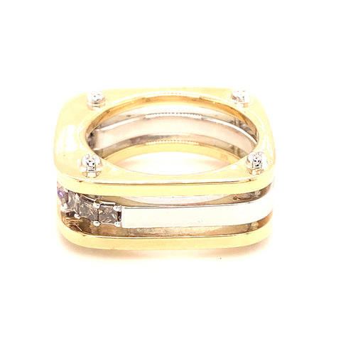 Custom Made for Robert- 9kt yellow and white gold with cognac diamonds -  Paddington Jeweller - OJ Co