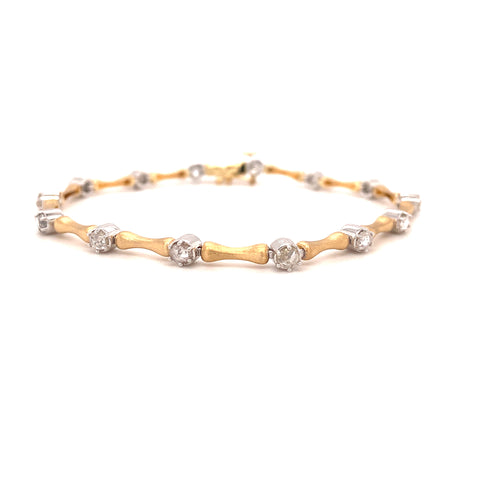 Custom made for Maggie -18K Yellow and White Gold diamond bracelet in 740032_ -  Paddington Jeweller - OJ Co