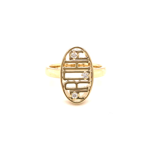 Custom Made for Michael - 740368_9kt yellow gold Diamond "AROHA" cut out ring -  Paddington Jeweller - OJ Co