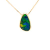 Custom made - 9kt Yellow Gold Boulder Doublet Opal Necklace -Paddington Jeweller - OJ Co