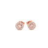 Custom Made for Odette - 14Karat Rose and White Gold Diamond stud earrings (Diamonds provided by Customer) -Paddington Jeweller - OJ Co