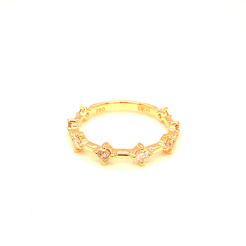 Custom made for Bryce - 18t Yellow Gold Diamond Wedding Ring(mot of stones provided by customer) -  Paddington Jeweller - Ojco