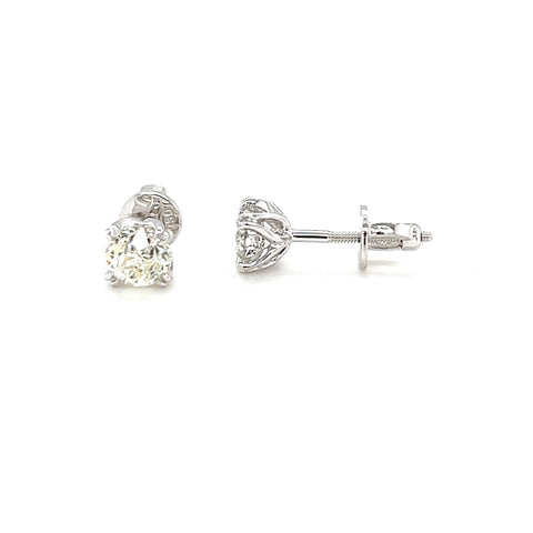 Custom Made  for Jare -  18kt  white gold 2+ 0.99ct brilliant cut diamond earrings, Jare's diamond -  Paddington Jeweller - Ojco