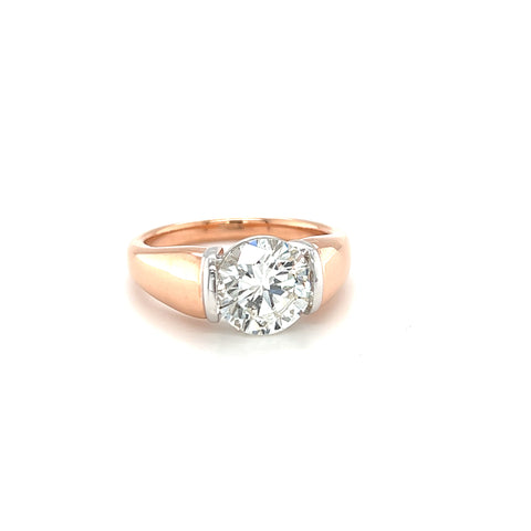 Custom Made  for Michael-  18kt rose and white gold 2.86ct brilliant cut diamond ring, Michael's mother's diamond -  Paddington Jeweller - Ojco