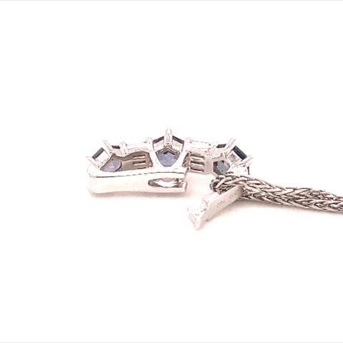 Custom made for Paddington Jeweller - Blue/purple Spinel  & Diamond Enhancer in 18K White Gold -  Paddington Jeweller - Ojco