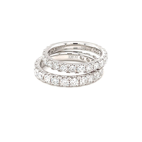 Custom Made  for Sarah and Tina  -Platinum 0.82ct Diamond Band and Platinum 1.01ct Diamond Band -  Paddington Jeweller - OJ Co