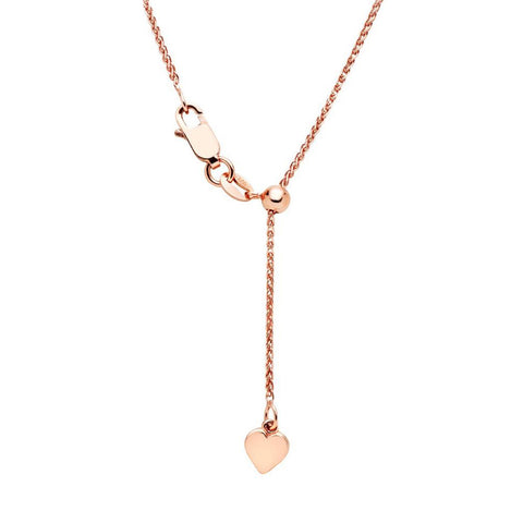 9kt Rose Gold 1.5mm 47cm Diamond Cut Foxtail Adjustable Chain -  Paddington Jeweller - OJ Co