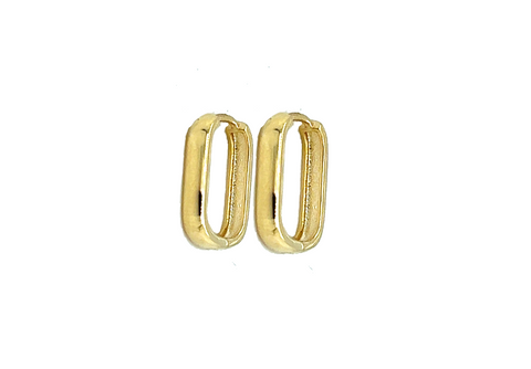 9kt Yellow Gold 12x2.7mm Oblong Shape Huggies -  Paddington Jeweller - Ojco