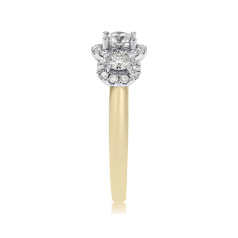 CARINA - 1.00ct Diamond Round Cluster Engagement Ring -  Paddington Jeweller - OJ Co