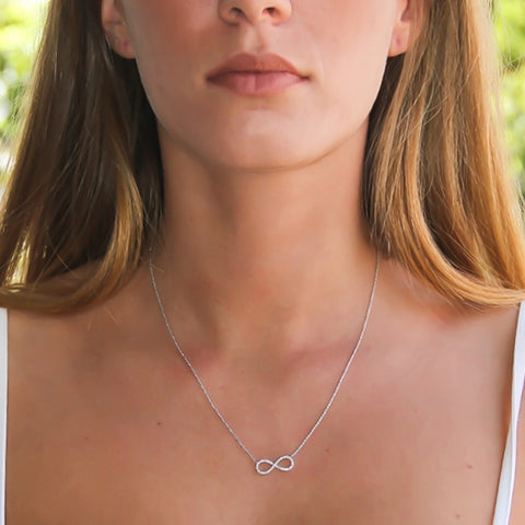 JULIETTA - 0.11ct Diamond Infinity Necklace -  Paddington Jeweller - OJ Co