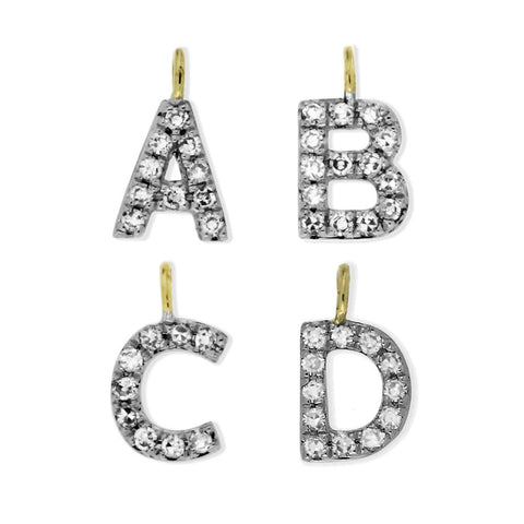 NOM Double Diamond Letter Necklace in 9kt Gold -  Paddington Jeweller - OJ Co