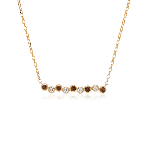 PAMELA - 0.20ct White and 0.24ct Chocolate Diamond Bar Necklace -  Paddington Jeweller - OJ Co