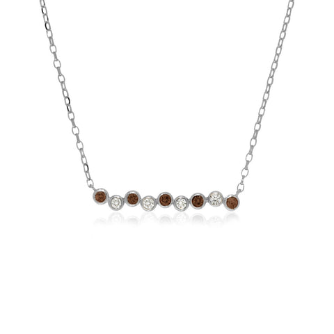 PAMELA - 0.20ct White and 0.24ct Chocolate Diamond Bar Necklace -  Paddington Jeweller - OJ Co