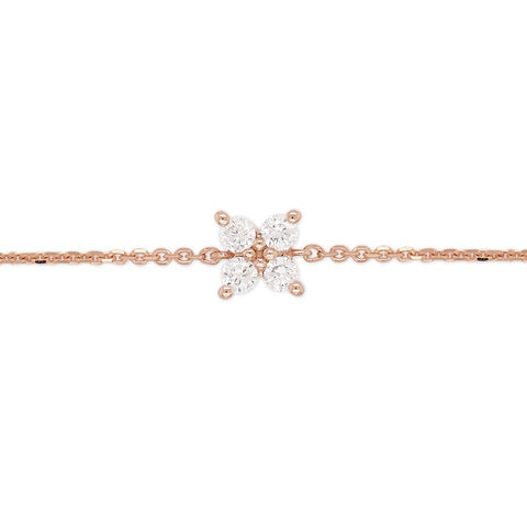 FLORENTINA - 0.10ct Diamond Flower Bracelet -  Paddington Jeweller - OJ Co