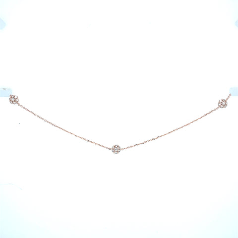 Daffodil Triple flower 9kt Gold 0.12ct Diamond Bracelet -  Paddington Jeweller - Ojco