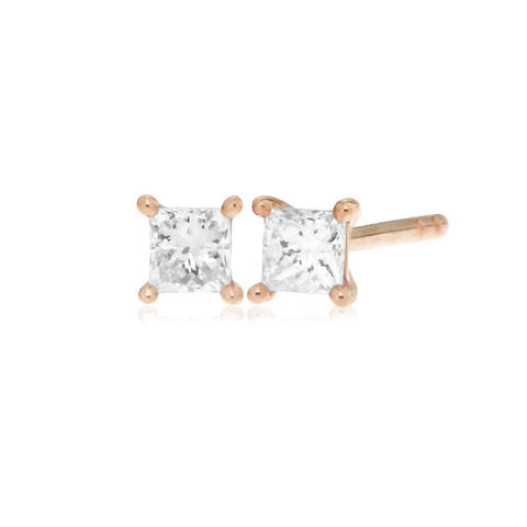 TIANA - 0.15ct Claw Set Princess Cut Diamond Stud Earrings -  Paddington Jeweller - OJ Co