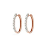 ANELLA - 0.25ct Diamond Oval Huggie Earrings -Paddington Jeweller - OJ Co